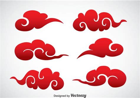 Red Chinese Clouds Vector 104923 Vector Art at Vecteezy