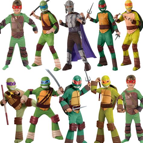 NEW Kids TMNT Fancy Dress Costume Mask Outfit Kids Teenage Mutant Ninja Turtles | eBay