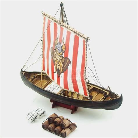 NEW Scale 1/72 Viking Knarr model ship laser cut wood sailboat Children ...