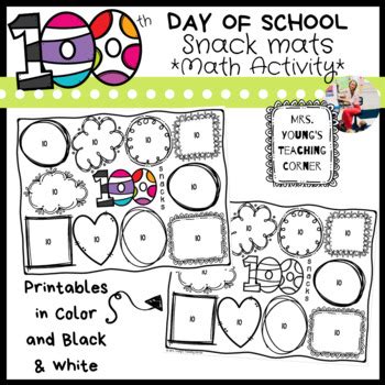 100th Day Snack Mat Printable by Play Discover Grow | TPT