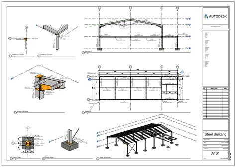 Engineering documentation including layout and connection details for ...