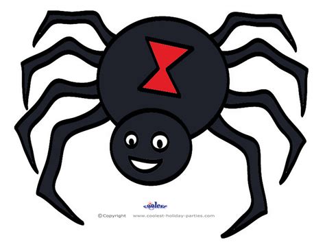 Large Printable Colored Spider - Coolest Free Printables