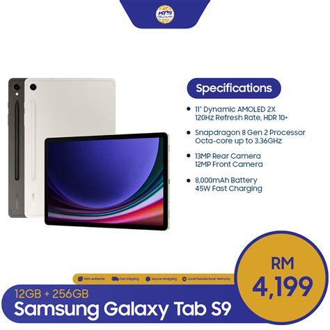 Samsung Galaxy Tab S9 Price In Malaysia & Specs - KTS