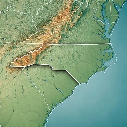 Topographic Map North Carolina - Carolina Map