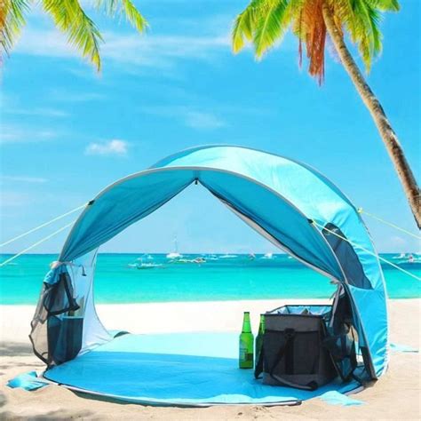 WolfWise Parasol Plage Pop Up Abris de Plage UPF 50+ Tente de Plage pour Famille Tente ...