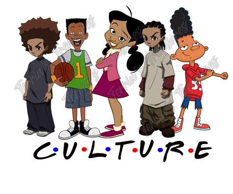 Black Cartoons-friends culture PNG File Only Black History - Etsy