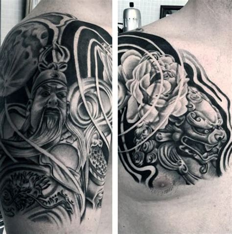 75 Black And White Tattoos For Men - Masculine Ink Designs