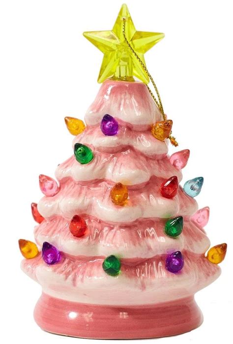 Pink Nostalgic Ceramic Christmas Tree | Ceramic christmas trees ...