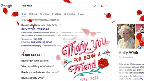 Google Easter egg pays tribute to the late Betty White | Mashable