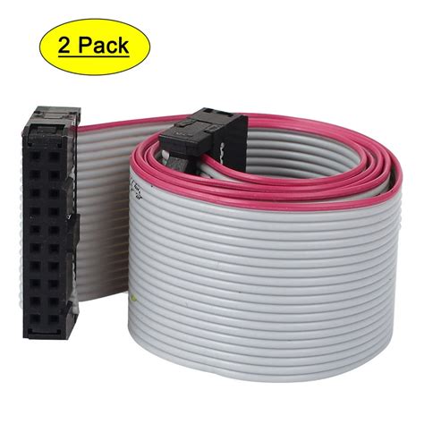 2pcs 2.54mm 20-Pin Female to Female IDE PATA Extension Flat Ribbon Cable 50cm - Walmart.com ...