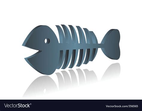 Fish bones Royalty Free Vector Image - VectorStock