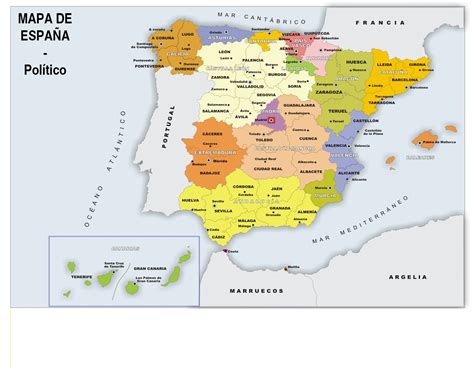 Mapa político de España