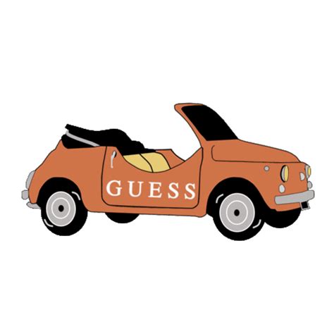 Italy Vintage Car Sticker by GUESS for iOS & Android | GIPHY