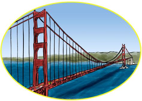 Golden Gate Bridge Drawing - ClipArt Best