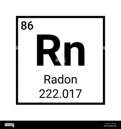 Radon element periodic table symbol. Gas radon chemistry element Stock Vector Image & Art - Alamy