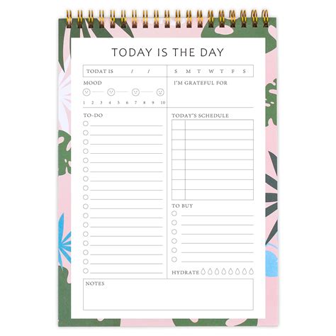 Buy Daily TO DO List Notepad - Undated Day Planner Notepad Bohemin Aesthetic Design 52 Tear-Off ...