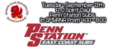 PTO Spirit Night at Penn Station East Coast Subs in Smyrna | Stewarts ...