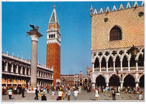 Venice - St Mark's Campanile from the Liitle Square, Venice - Italy - Postcard - 8164