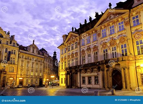 Old Town Square- Prague stock photo. Image of colour, illuminated - 2125680