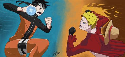 Luffy vs Naruto | One Piece vs Naruto by JafJArt on DeviantArt