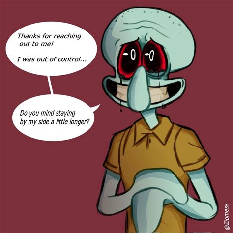 Creepypasta Squidward Red Mist