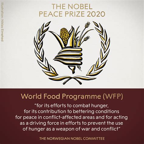 BREAKING: World Food Programme wins the Nobel Peace Prize