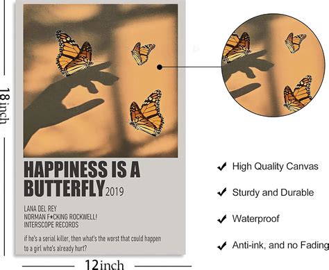 Buy KGARB Lana Del Rey Posters Lana Del Rey Poster Happiness Is A Butterfly Album Cover Posters ...