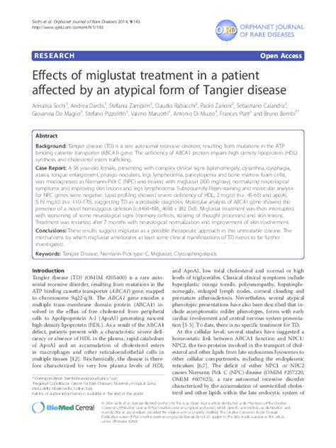 (PDF) Effects of miglustat treatment in a patient affected by an ...