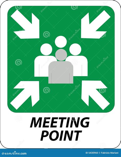 Meeting Point Sign Stock Photo - Image: 5430960