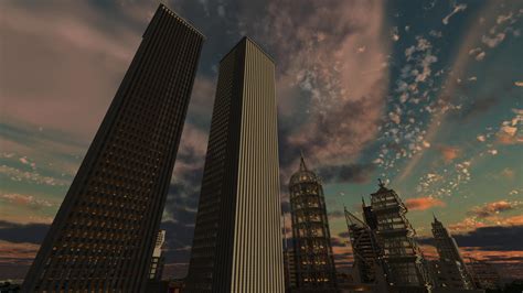 In Remembrance, a new addition to the city skyline. : r/Minecraft