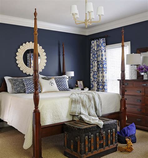Standout Bedroom Paint Color Ideas for a Space That's Uniquely Yours | Blue bedroom walls, Navy ...