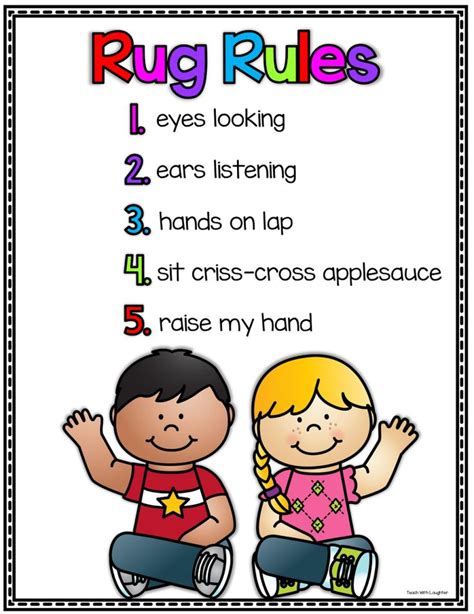 rug rules.pdf | Preschool rules, Prek classroom, Preschool classroom