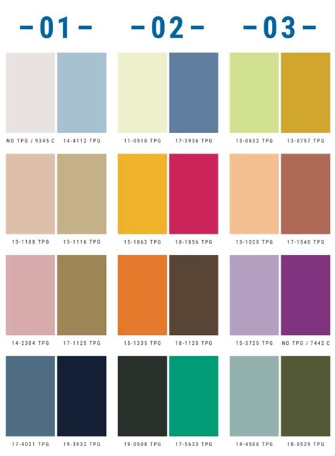 the color chart for different colors