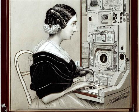 Ada Lovelace at Computer Painting