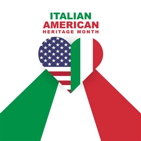 Italian American Heritage Month. Happy holiday celebrate annual in ...