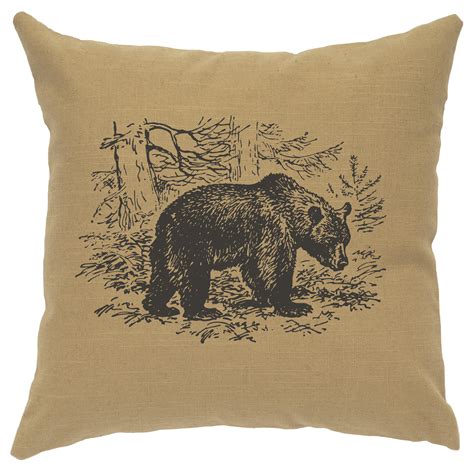 Linen Bear Pillow 16" x 16"