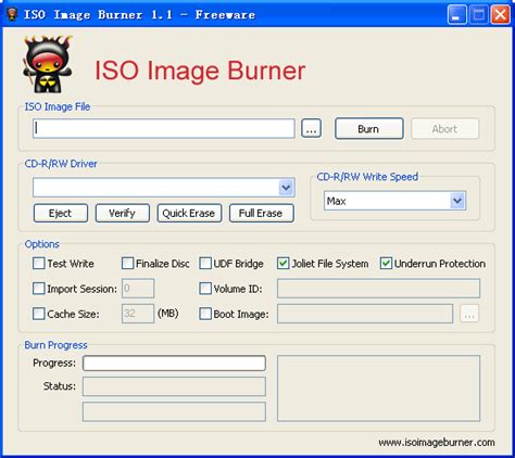 ISO Image Burner - Free ISO image CD/DVD burning software