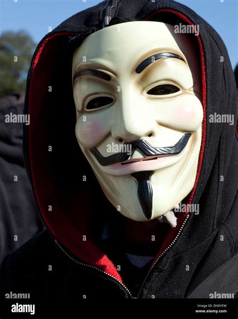 Man wearing Anonymous mask Stock Photo: 62101841 - Alamy