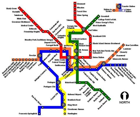 Washington Dc Metro Rail Map - London Top Attractions Map