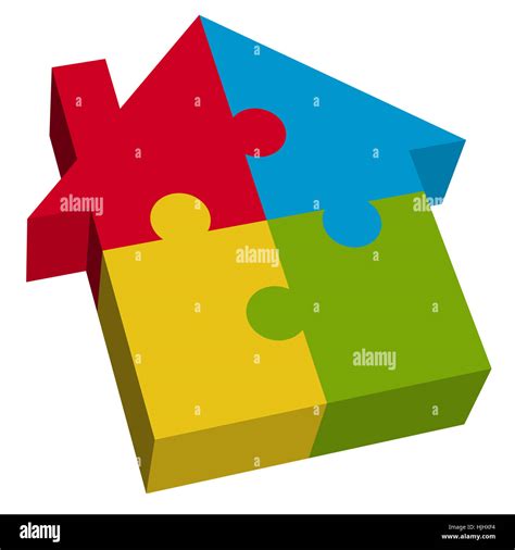 3d puzzle house Stock Photo - Alamy