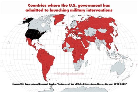 US launched 251 military interventions since 1991, and 469 since 1798 ...