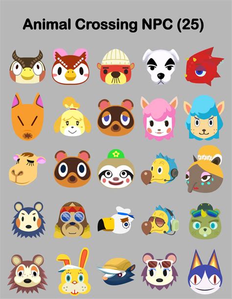 Animal Crossing NPC PNG JPG Clipart Icon Items High - Etsy España