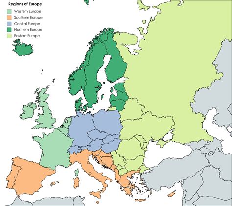 Regional Map Of Europe - United States Map