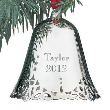 Personalized Silver-Plated Christmas Bell Ornament - SkyMall | Personalized christmas ornaments ...