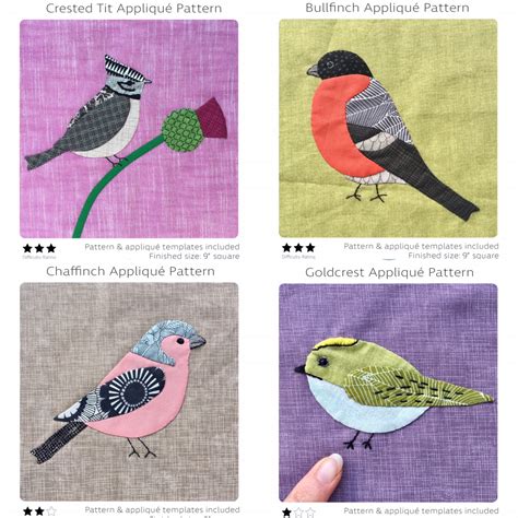 Bird Appliqué Pdf Pattern Bundle 2 – The Stitch Gathering