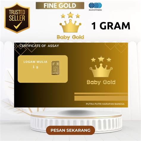 Logam Mulia 1 GRAM LM CERTIFICATE OF ASSAY LOGAM MULIA 1 GRAM EMAS MURNI | Lazada Indonesia