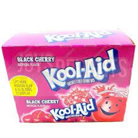 Bulk Box Kool-Aid Kool Aid Unsweetened Drink Black Cherry Flavour 48 ...