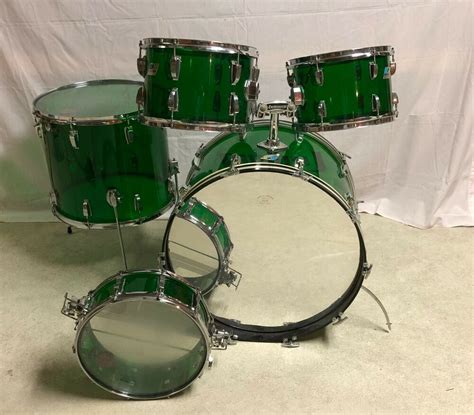 Rare Green Ludwig Vistalite 5 Piece Drum Set #Ludwig | Drums, Drum set ...