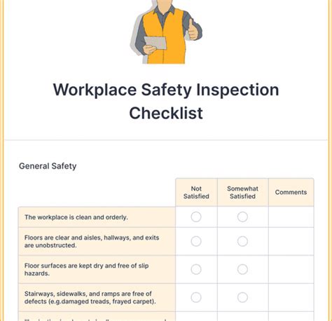 Workplace Safety Inspection Checklist Form Template | Jotform