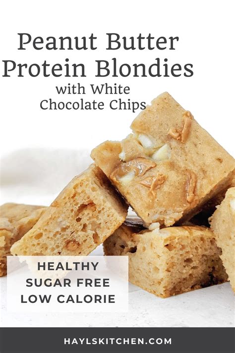 Peanut Butter Protein Blondies (Low Calorie & Easy) | Recipe | Low calorie peanut butter ...